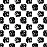 Bold Gingham Inspired with Staggered Rectangular Motifs (Black) - ODIKA