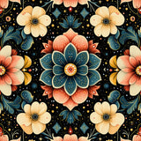 Vintage Floral Dining Room(Red)