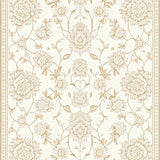 Modern with Vintage Charm and Unique Floral in Beige(Beige)