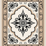 Elegant Transitional Damask Swirl Decorative Ornate (Beige) - ODIKA