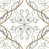 Elegant Swirl Abstract Interlocking Medallion Luxury(Beige)
