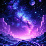 Dynamic Astral Color Burst Layout(Purple)