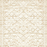 Elegant Beige Runner Geometric Area(Beige)