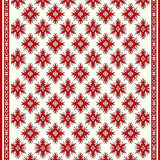Festive Snowflake Winter Wonder Decorative Floor Covering(Red)