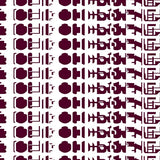 Abstract Grid Layout with Layered Checker Units and Contrasting Tones (Purple)