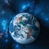 Round Earth Map Yoga Meditation(Blue)