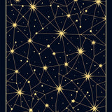 Celestial Constellation Map with Starlight Accents Astronomical Theme(Black)