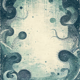 Marine Life Inspired With Elegant Tentacle Swirl For Decor(Blue)