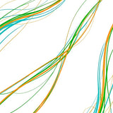 Meteor Shower Trail with Borealis Wave Illustration (Orange)