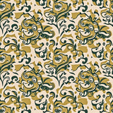 Modern Botanical Paisley Swirl Decorative Contemporary Luxury (Beige) - ODIKA