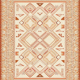Boho Chic Area With Abstract Geometric For Home Decor(Beige)