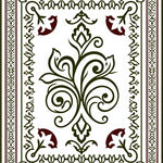 Paisley Swirl Entryway Decorative Teardrop Motif Classic Design (White) - ODIKA