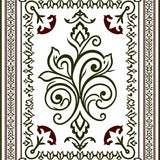 Paisley Swirl Entryway Decorative Teardrop Motif Classic Design (White) - ODIKA