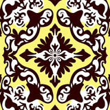 Damask Scrollwork with Ornate Victorian(Yellow)