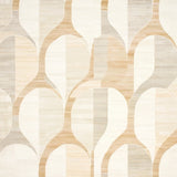 Harmony Curves Area Mid Century Inspired Beige Cream Arched Design(Beige)