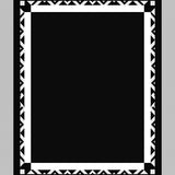 Nordic Border with Interwoven Minimal Accent Stripes (Black)