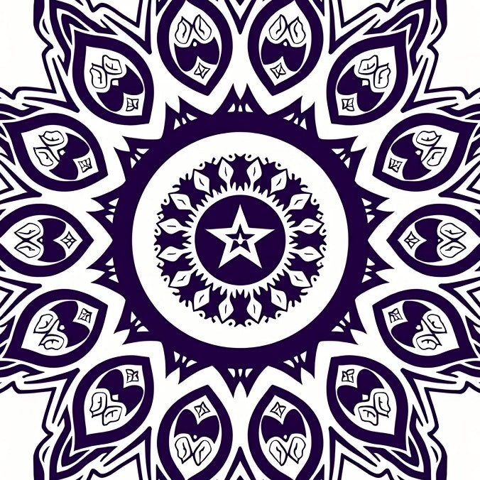 Tapestry with Sacred Geometry (Purple) - ODIKA