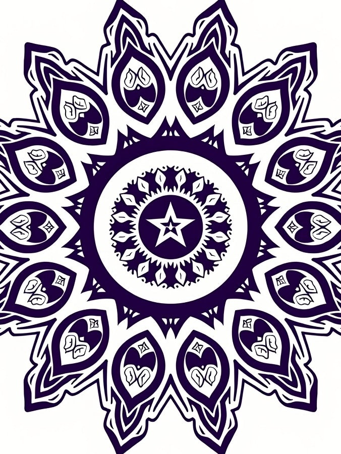 Tapestry with Sacred Geometry (Purple) - ODIKA