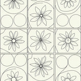 Abstract Blossom Interlocking Symmetrical Minimalist Design(Black)