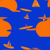 Playful Bright Tiled Composition(Blue)