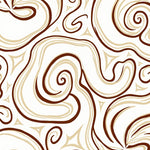 Swirled Marble Abstract Waves Contemporary Decorative Accent (Brown) - ODIKA