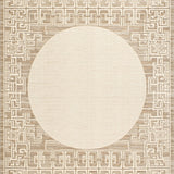 Beige Circle Hand Woven Design(Beige)