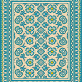 Mediterranean Mosaic Lattice Tapestry(Beige)