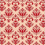 Elegant Damask Scrollwork Arabesque Transitional Motif(Beige)