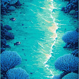 Teal Jellyfish Abstract Design(Blue)