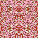 Boho Paisley Garden with Swirling Botanical Motifs(Pink)
