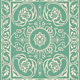 Botanical Revival Interlocking Vinework Medallion(Green)
