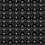 Nocturne Blossom Interlocking Floral Motif with Subtle Metallic Traces(Black) - ODIKA