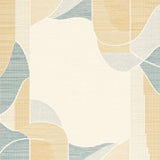 Ethereal Beige Geometric Border & Wave Design(Beige)