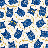 Starlit Feline Dance Featuring Abstract Holiday Lights(Blue)