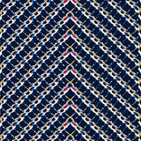 Elegant Interlocking Lattice Contemporary Motif(Blue)