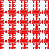 Holiday Grid Accent with Cheerful Checkered Motif(Red)