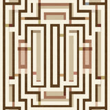 Chic Maze Inspired Area Featuring Layered Rectangular(Beige)