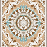 Modern Boho with Ornate Interlocking Details(Beige)