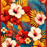 Striking Colorful Abstract Design(Red)