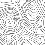 Abstract Ripple Contour Sophisticated Stylish Deluxe Ornate (Black) - ODIKA