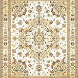 Boho Medallion Area Showcasing Ornate Centerpiece and Muted Earth Palette(Beige)