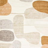 Boho Beige Area Artistic Abstract(Beige)