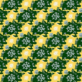 Yuletide Checkered Frosty Entryway Adornment(Yellow)