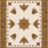 Heritage Scroll Medley Featuring Repeating Lotus Motifs and Details(Brown)