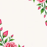 Rose Garden Motif Slip Resistant Corridor Lightweight (Pink)
