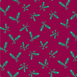 Scandinavian Winterberry Interlocking Festive Motif Holiday(Red)