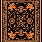 Classic Scroll Blossom Lattice Decorative Treasure (Black) - ODIKA