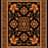 Classic Scroll Blossom Lattice Decorative Treasure (Black) - ODIKA