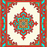 Byzantine Heritage Symmetrical Labyrinth Scrollwork Artistic(Red)