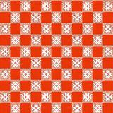 Autumnal Check with Vibrant Orange Crosshatch and Highlights(Orange)